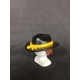 SOMBRERO_0004, Sombrero Yankee Negro con Lazo Amarillo