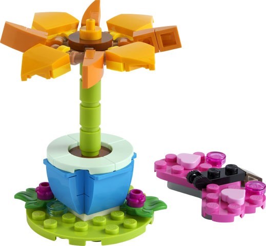 Contenido de LEGO® 30417 Flor de Jardín y Mariposa