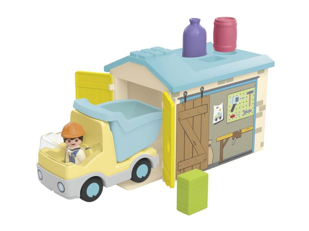 Contenido de Playmobil® 71686  Junior:  Camión de Obras con Garaje