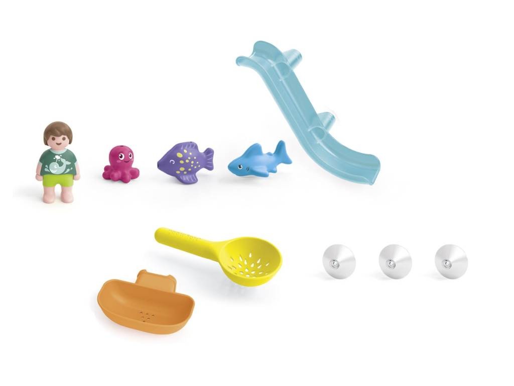 Contenido de Playmobil® 71689  Junior Aqua: Diversión en la Pesca con Animales del Mar