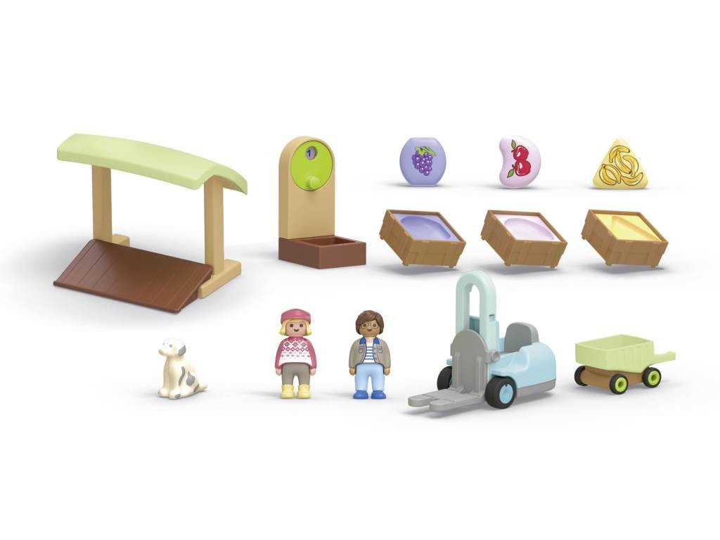 Contenido de Playmobil® 71691  Junior: Puesto Ecológico y Carretilla