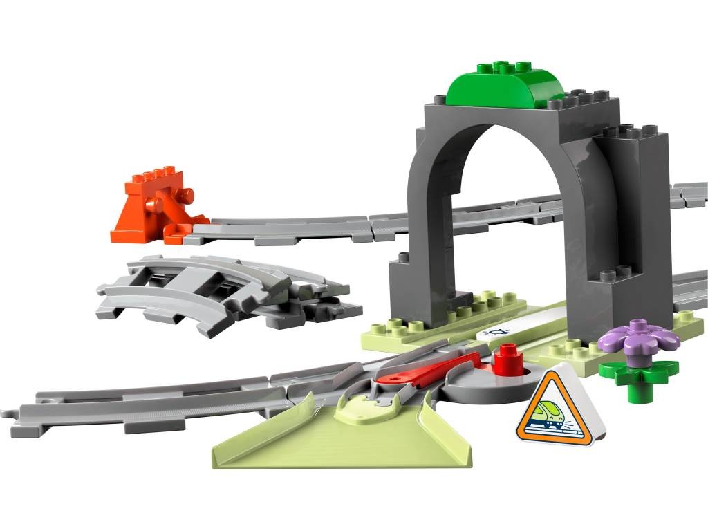 Contenido de LEGO® 10425 Set de Expansión: Túnel y Vías Ferroviarias
