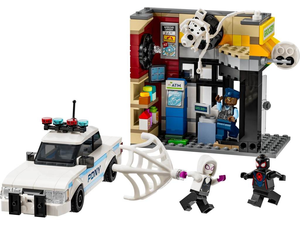 Contenido de LEGO® 76311 Multiverso Arácnido: Miles Morales vs. Mancha