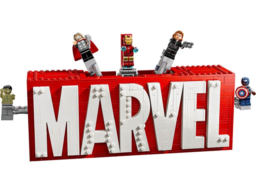 Contenido de LEGO® 76313 Logotipo MARVEL y Minifiguras