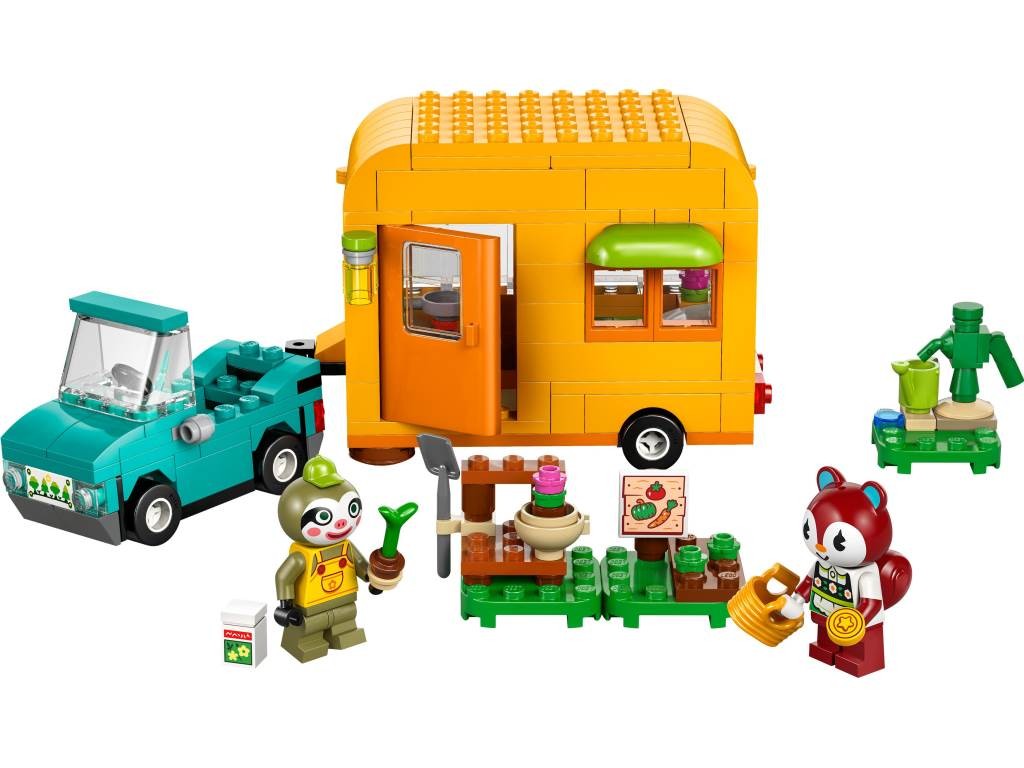 Contenido de LEGO® 77054 Caravana de Gandulio y tienda de jardinería
