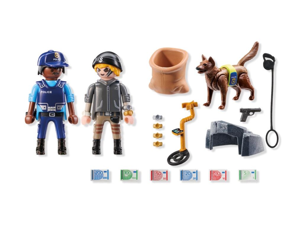 Contenido real de Playmobil® 71731 Búsqueda Policial