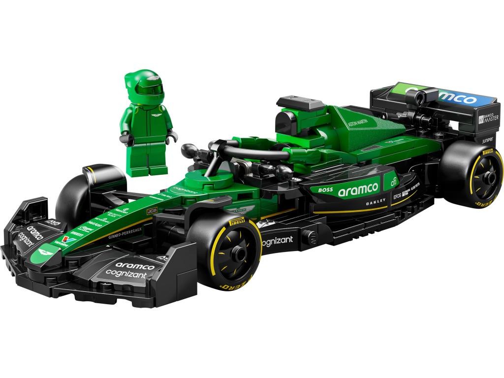 Contenido de LEGO® 77245 Coche de Carreras Aston Martin Aramco F1® AMR24