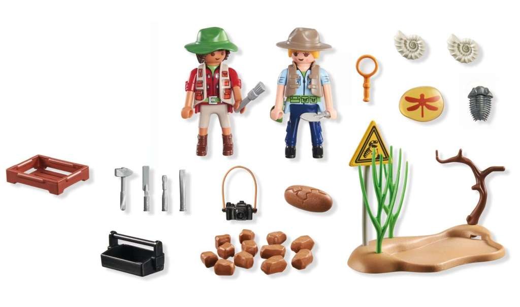 Contenido real de Playmobil® 71805 Excavación Paleontológica