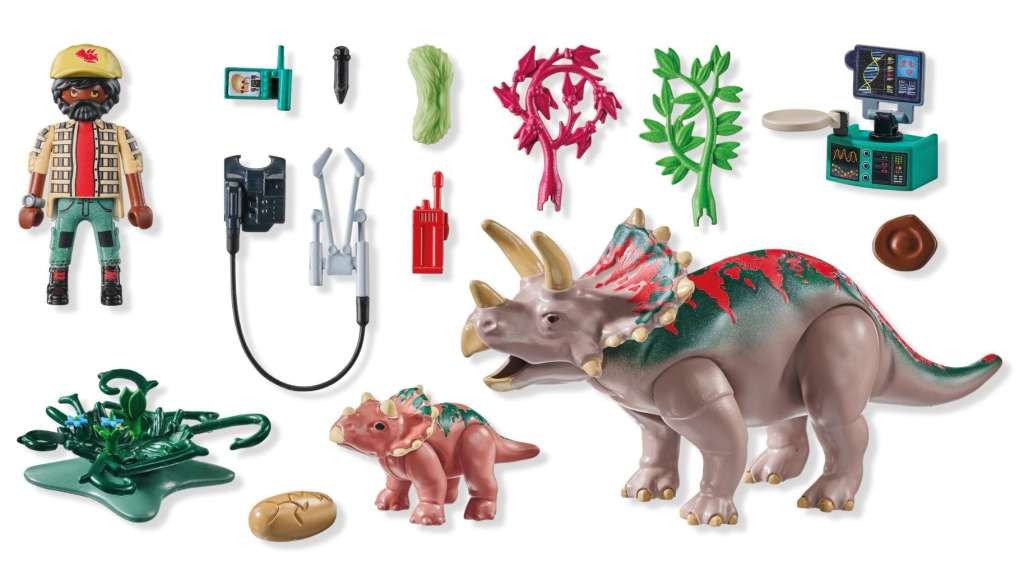 Contenido real de Playmobil® 71821 Familia de Triceratops