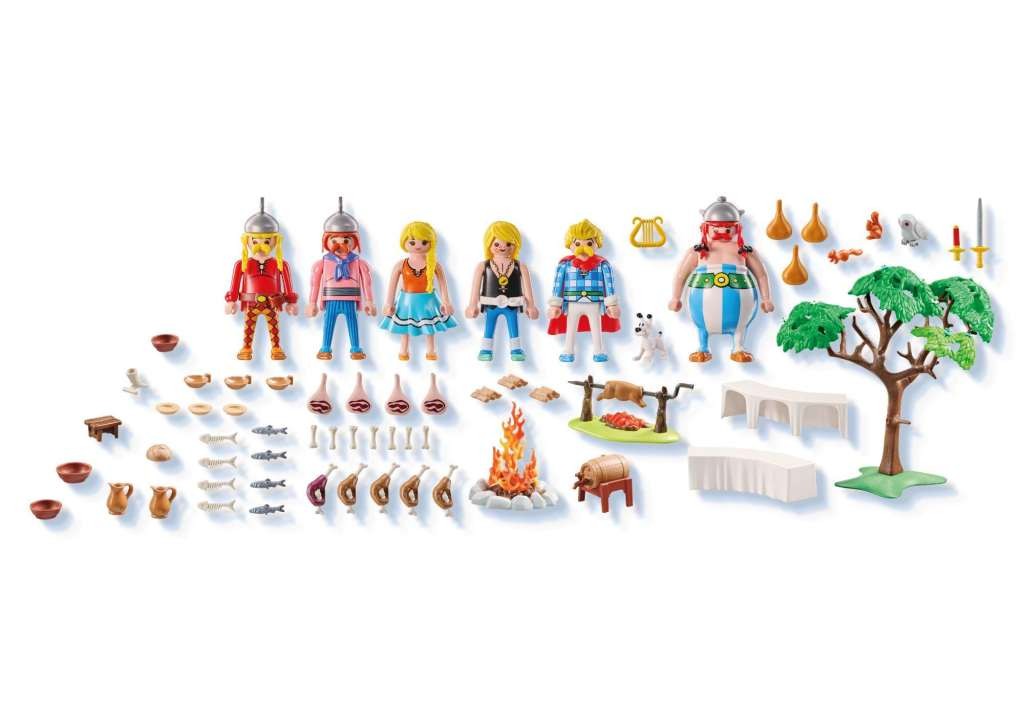 Contenido real de Playmobil® Astérix: El Banquete de la Aldea