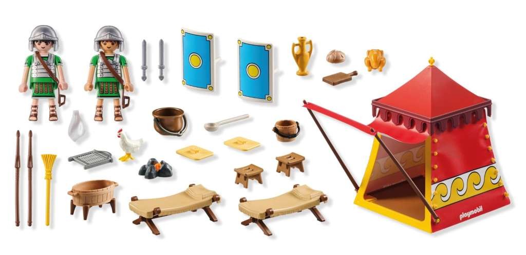 Contenido real de Playmobil® Astérix: Tienda de Legionarios