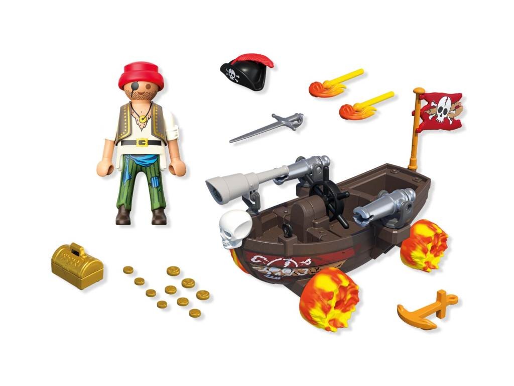 Contenido real de Playmobil® 71720 Racing Barco Pirata