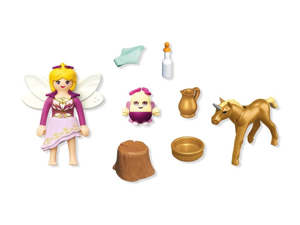 Contenido real de Playmobil® 71844 Unicornio dorado con Hada