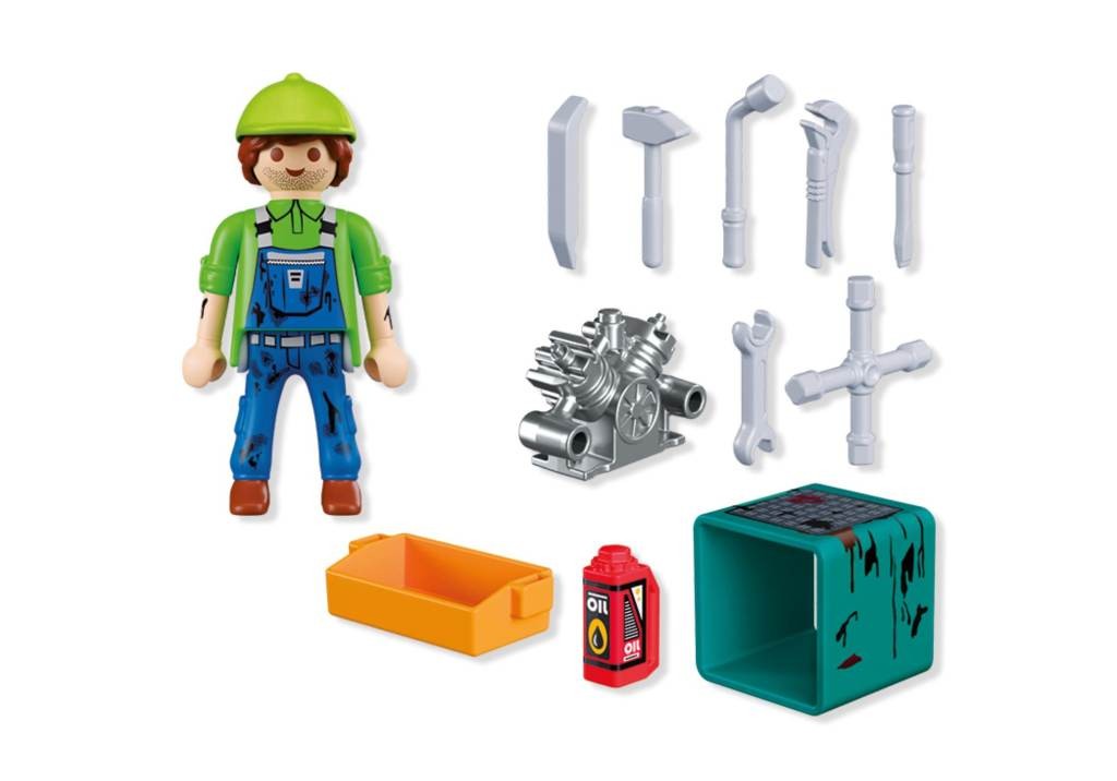 Contenido real de Playmobil® 72031 Mecánico