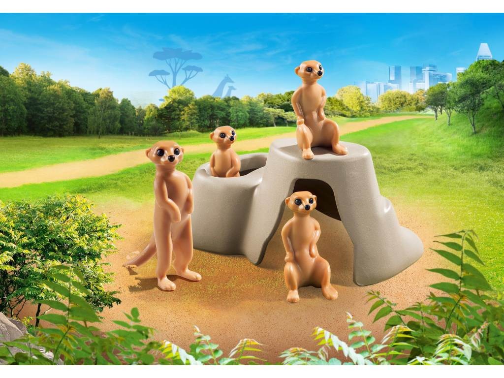 Contenido real de Playmobil® 70349 Suricatas