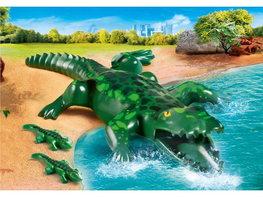 Contenido real de Playmobil® 70358 Cocodrilo con Crías