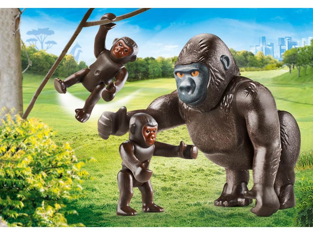 Contenido real de Playmobil® 70360 Gorila con Crías