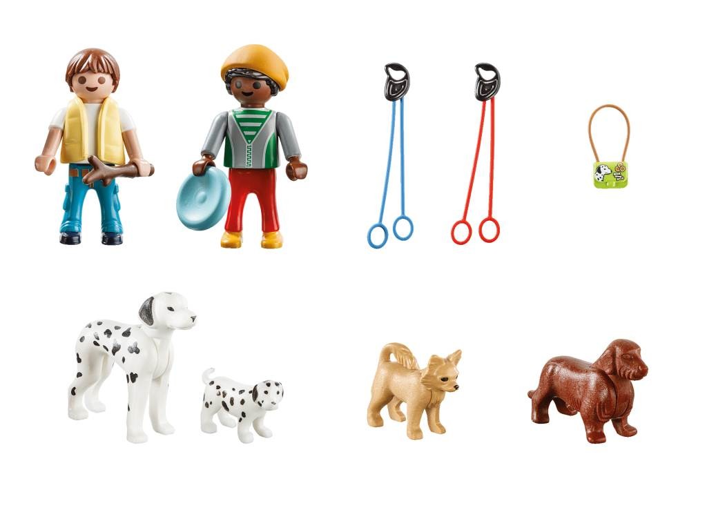 Contenido Real de Playmobil® 70519 Maletín Paseo con Perros