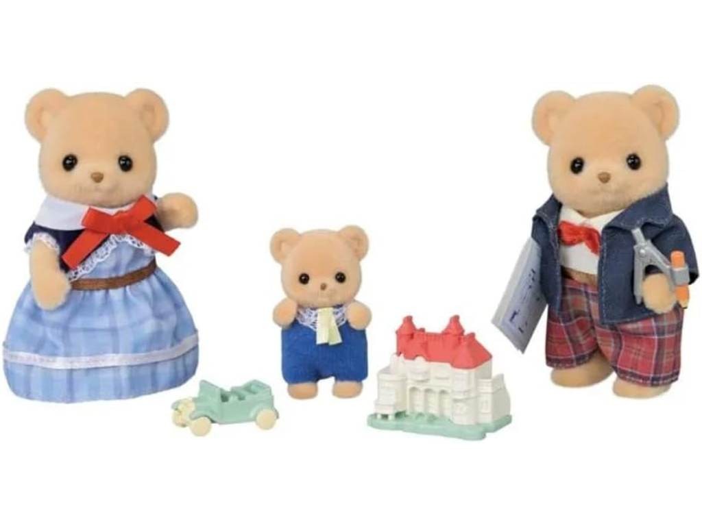 Contenido real de Sylvanian Families 5851 Familia Osos Biscuit