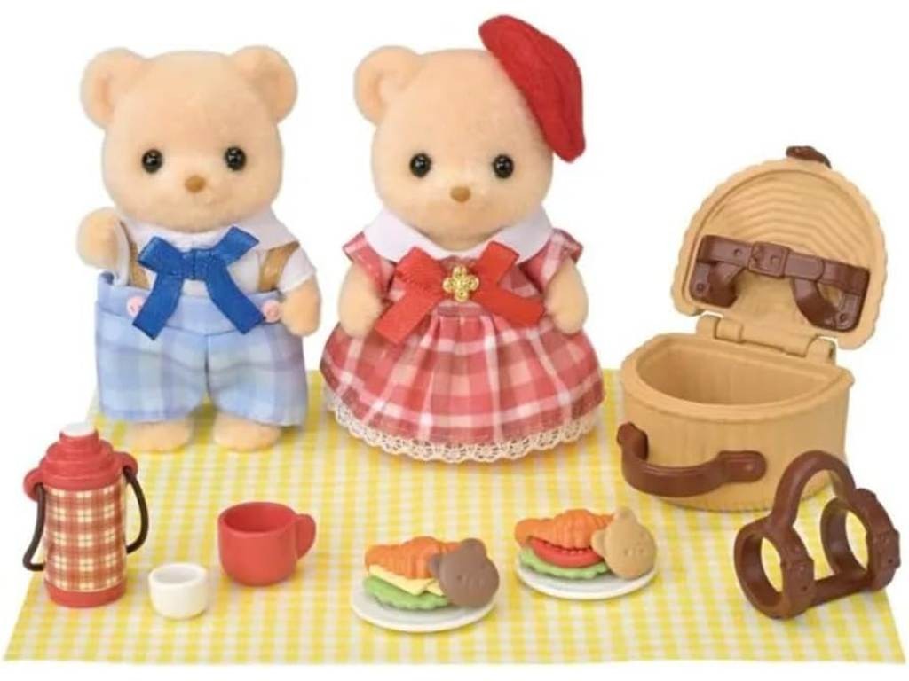 Contenido real de Sylvanian Families 5852 Hermanos Osos Biscuit