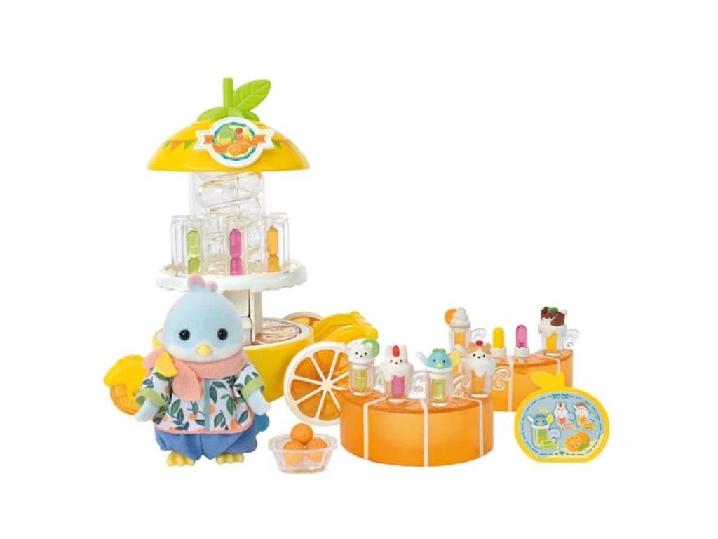 Contenido real de Sylvanian Families 5861 El Puesto de Zumos del Pájaro Cítrico
