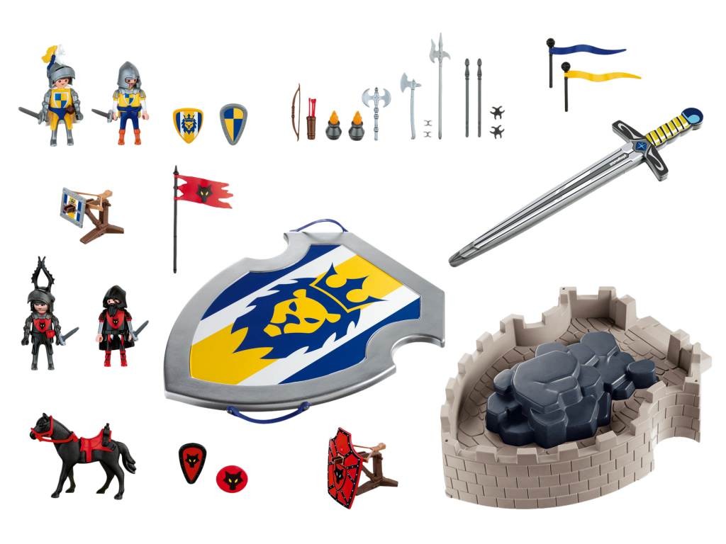 Contenido real de Playmobil® 4217 Fortaleza con Escudo y Espada