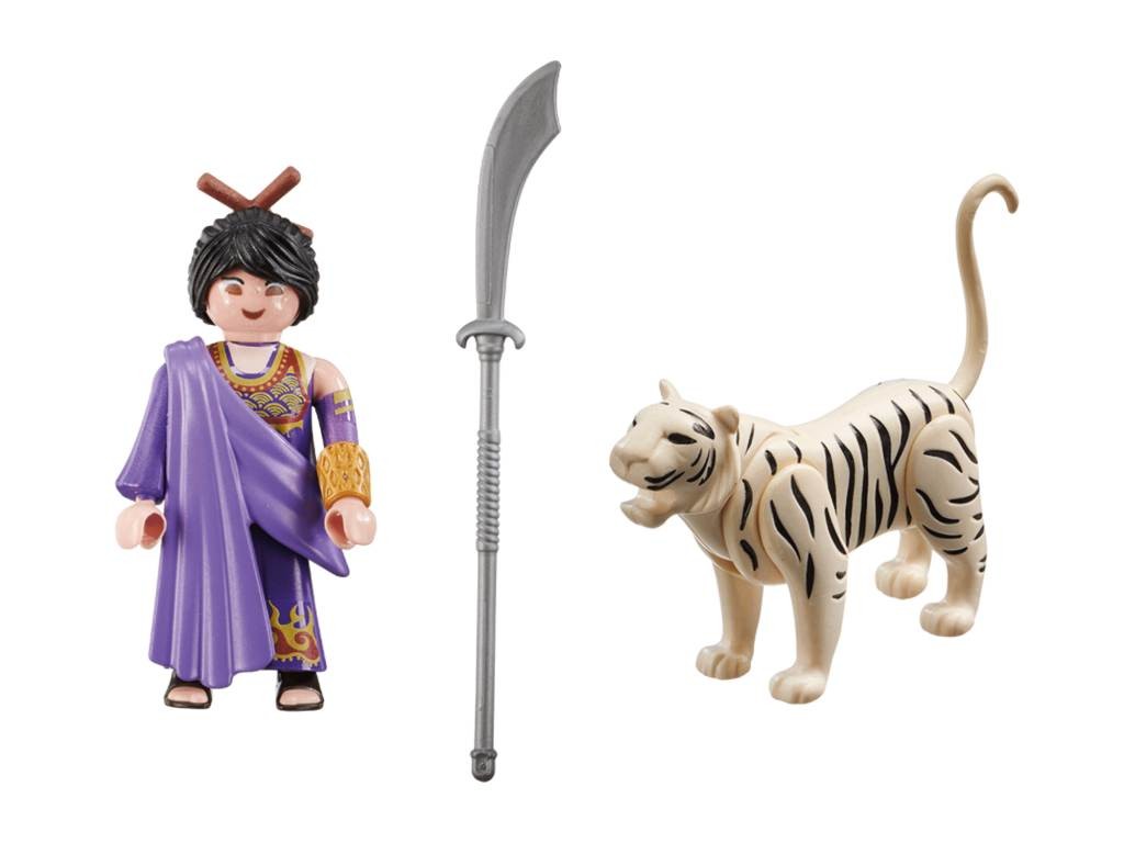 Contenido real de Playmobil® 70382 Luchadora con Tigre Asiático