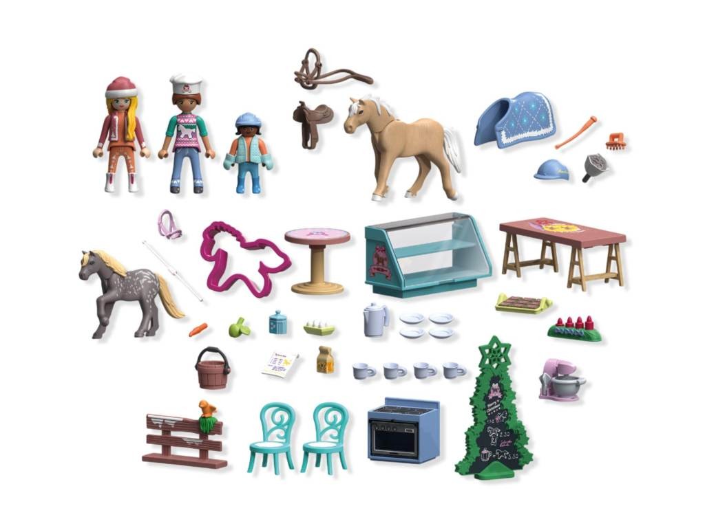 Contenido real de Playmobil® 71952 Calendario de Adviento: Pastelería Navideña