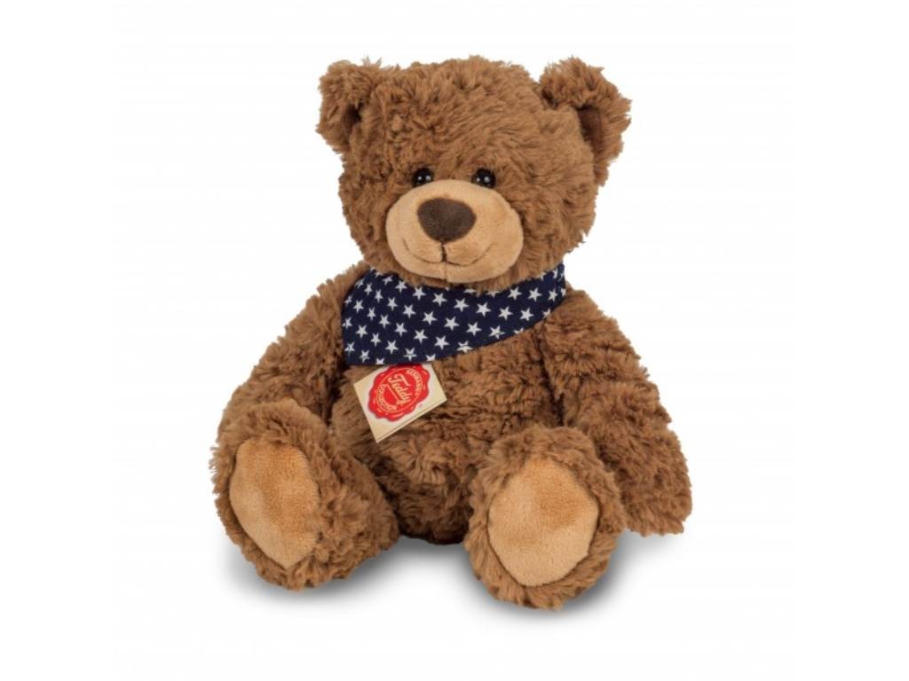 Contenido de Hermann Teddy Oso Teddy Marrón con Pañuelo Azul 30 Cm