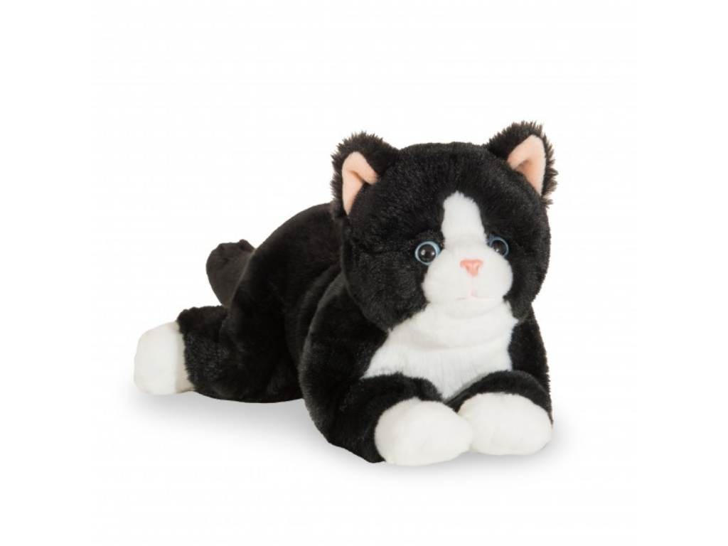 Contenido de Hermann Teddy Gato Tumbado Blanco/Negro 30 Cm.