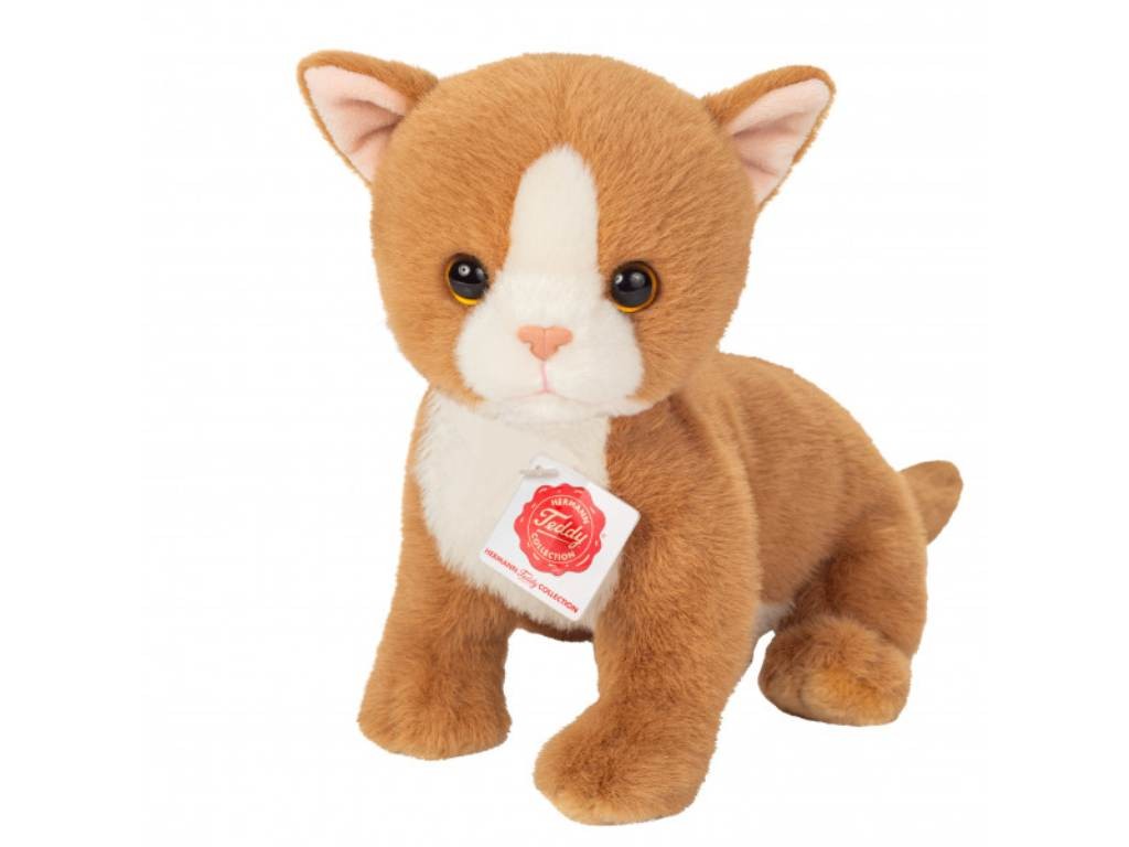 Contenido de Hermann Teddy Cría de Gato Ginger de Pie 24 Cm.