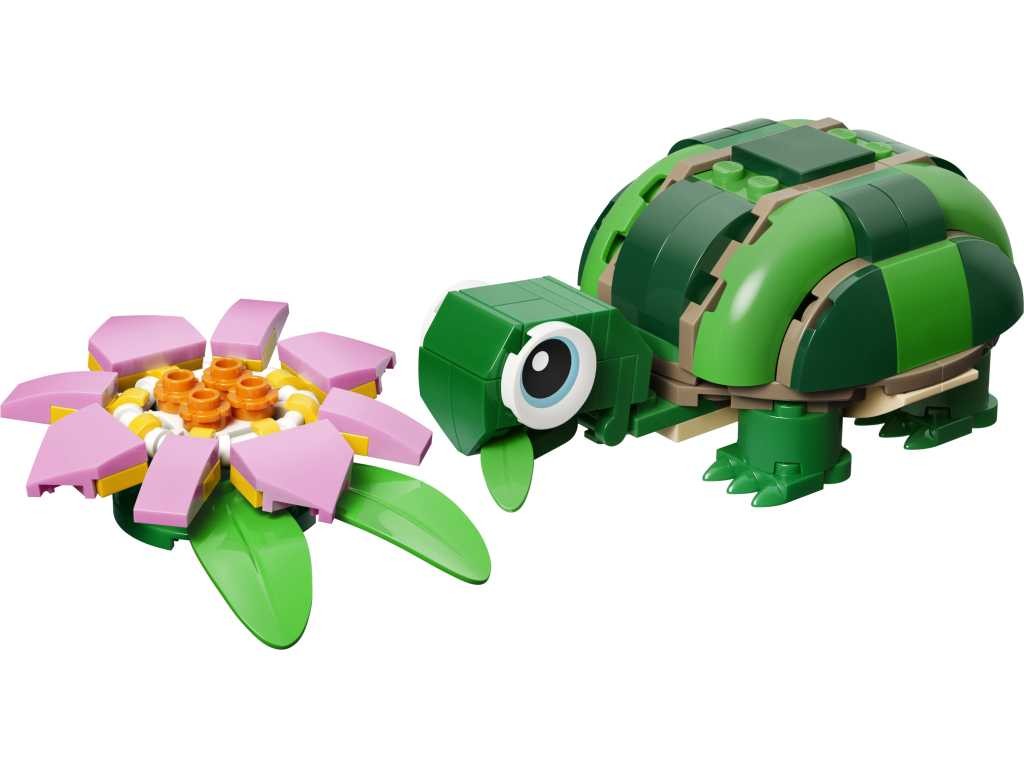 Contenido de LEGO® 31377 Tortuga con Flor de Nenúfar