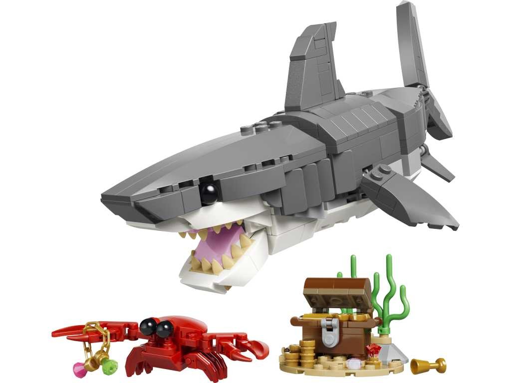 Contenido de LEGO® 31381 Feroz Tiburón con Cofre del Tesoro