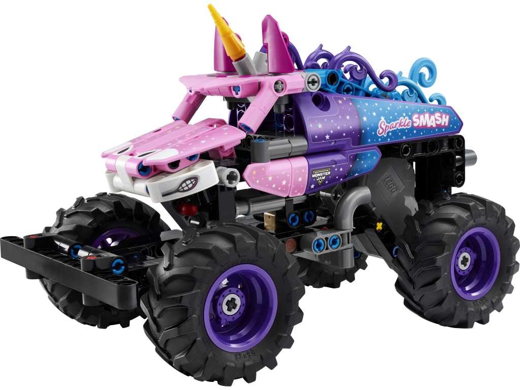 Contenido de LEGO® 42220 Monster Jam™ Sparkle Smash™ con Motor de Carga Manual