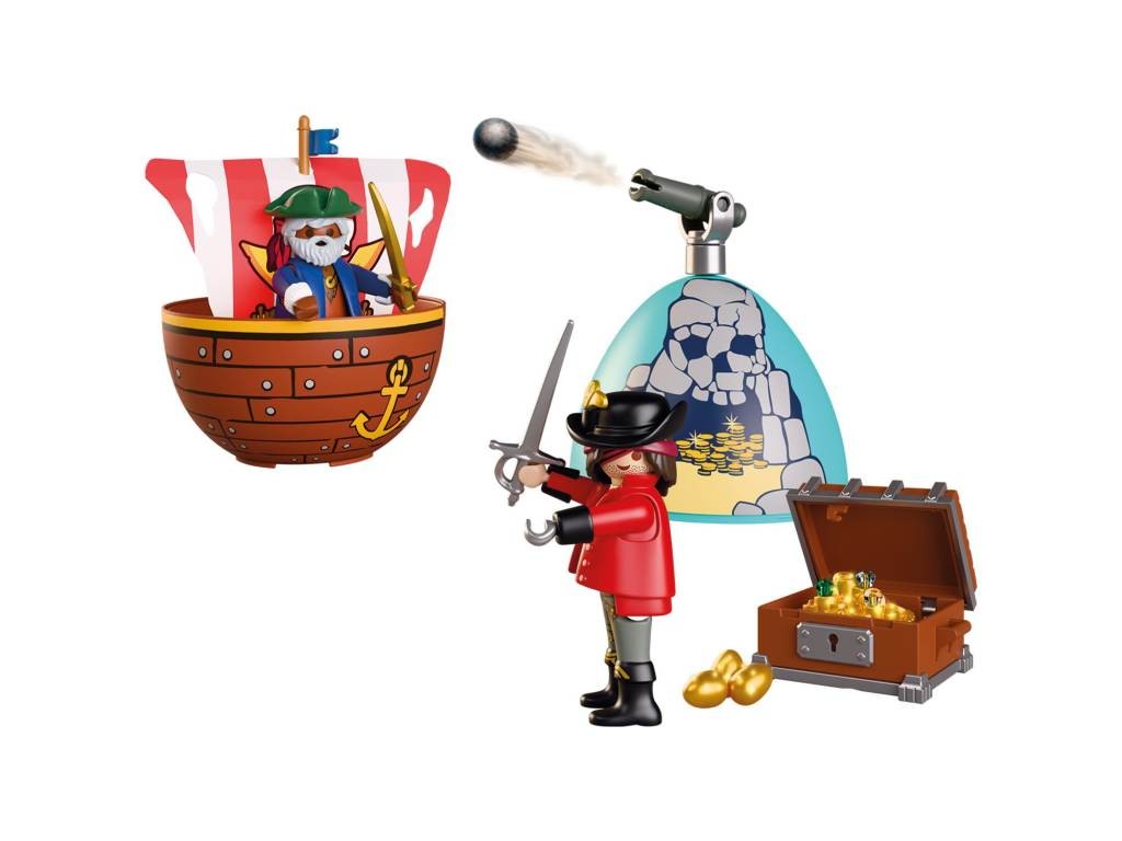 Contenido real de Playmobil® 72100 Play Egg: Piratas