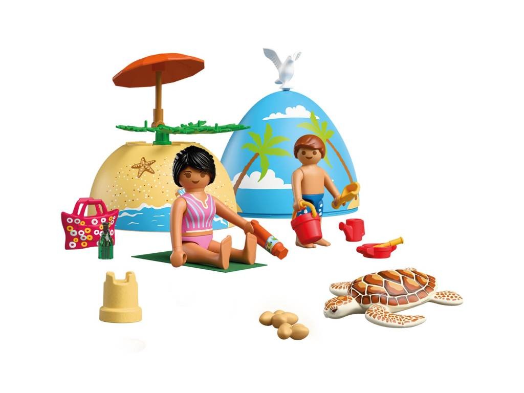 Contenido real de Playmobil® 72101 Play Egg: Vacaciones en la Playa