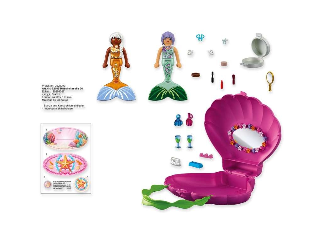 Contenido real de Playmobil® 72105 Bolso de Concha con Sirena
