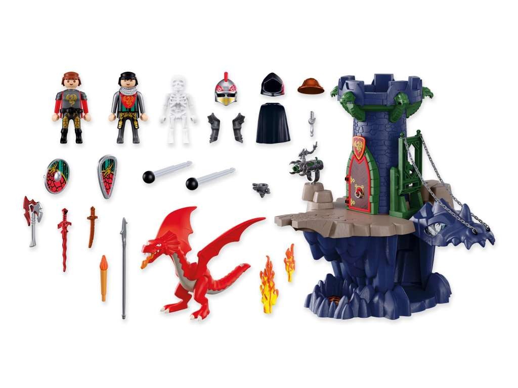 Contenido real de Playmobil® 72113 Torre de Caballeros del Dragón