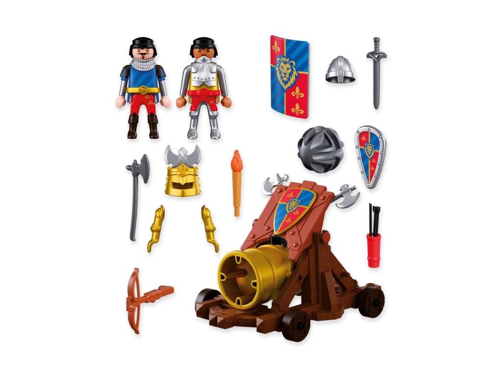 Contenido real de Playmobil® 72115 Cañón de Fuego de Caballeros del León