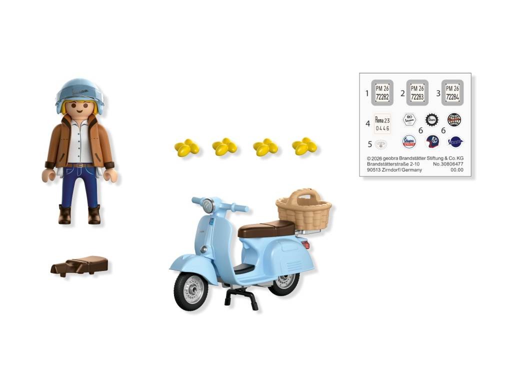 Contenido real de Playmobil® 72284 Vespa 80º Aniversario: Estilo Icónico
