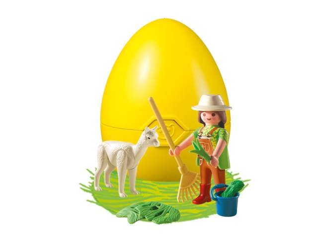 Contenido Real de Playmobil® 4944 Cuidadora con Alpaca