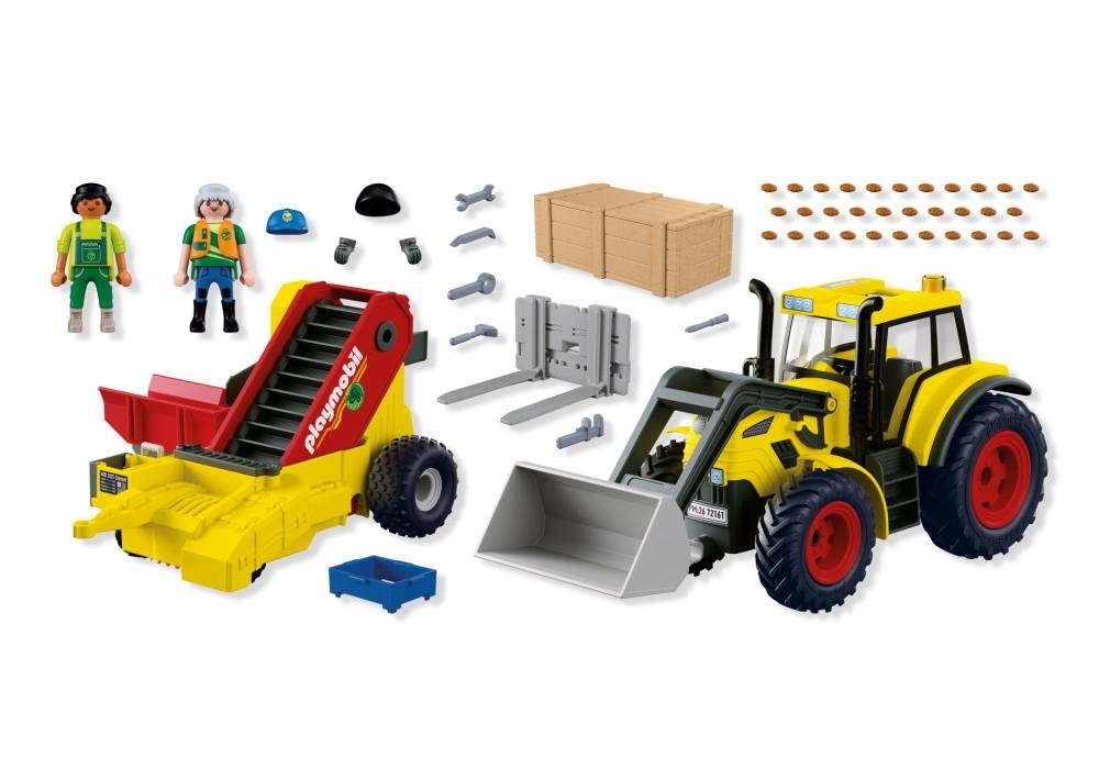 Contenido real de Playmobil® 72161 Tractor Grande con Cosechadora de Patatas