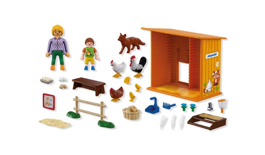 Contenido real de Playmobil® 72168 Gallinero