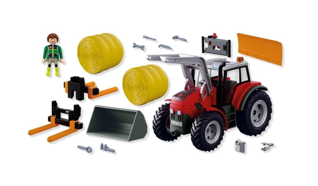 Contenido real de Playmobil® 72305 Tractor Grande con Pacas de Heno