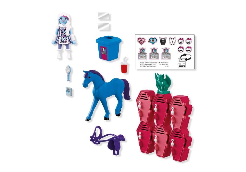 Contenido real de Playmobil® 72146 Monster High:  Abbey en las Taquillas