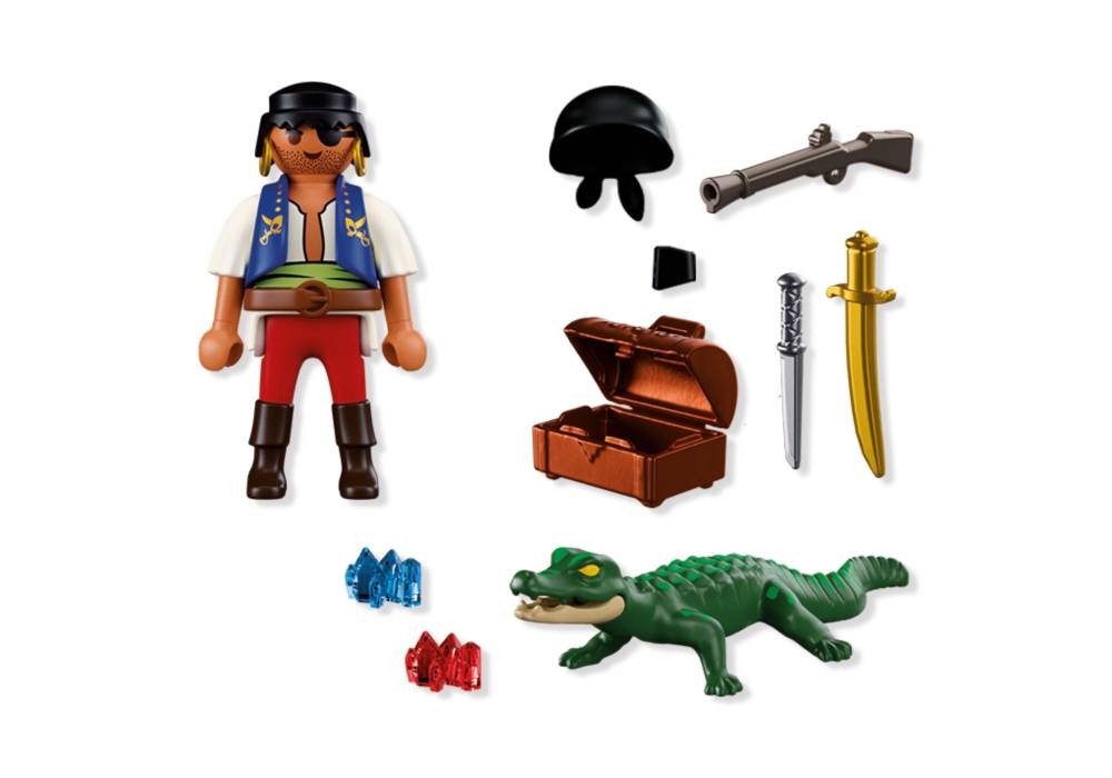 Contenido real de Playmobil® 72154 Pirata contra Caimán