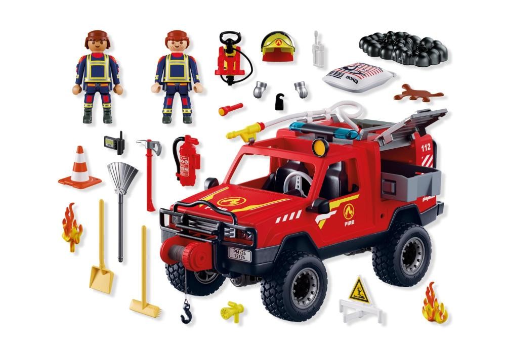 Contenido real de Playmobil® 72194 Todoterreno contra Incendios
