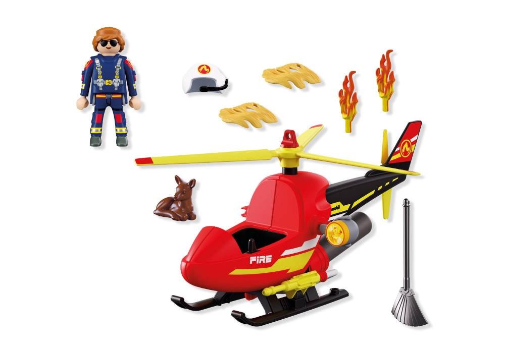 Contenido real de Playmobil® 72196 Helicóptero de Bomberos