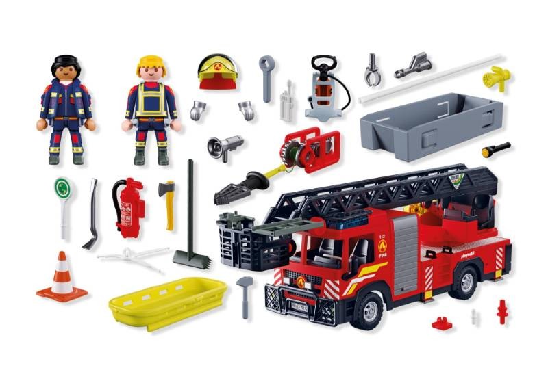 Contenido real de Playmobil® 72192 Camión de Bomberos con Escalera